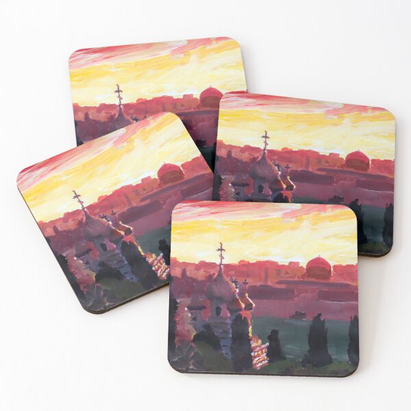 Item preview, Jerusalem - Eternal City with Golden Sky designed and sold by artshop77.