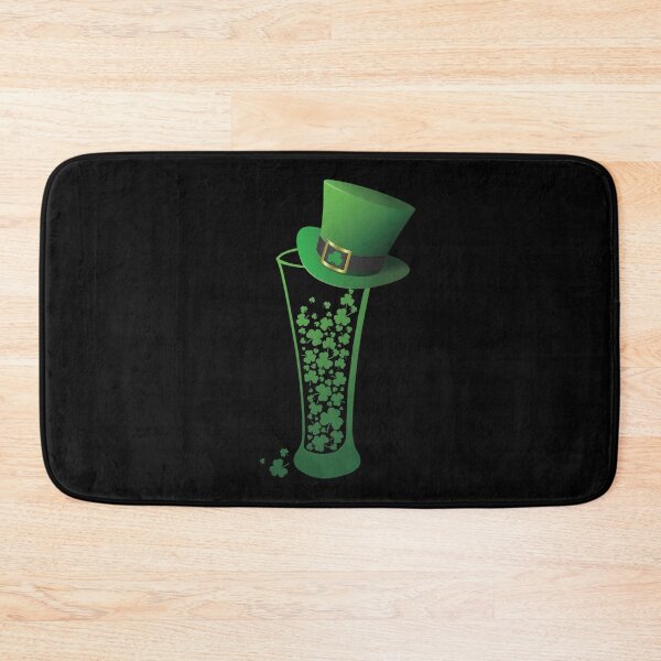Item preview, St. Patrick's Day beer glass hat shamrocks gift designed and sold by Weilichesmag.