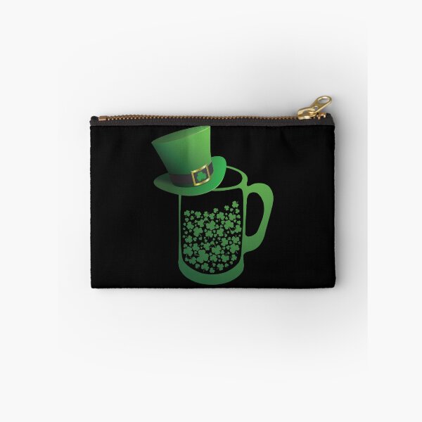 Item preview, St. Patrick's Day beer glass hat shamrocks gift designed and sold by Weilichesmag.
