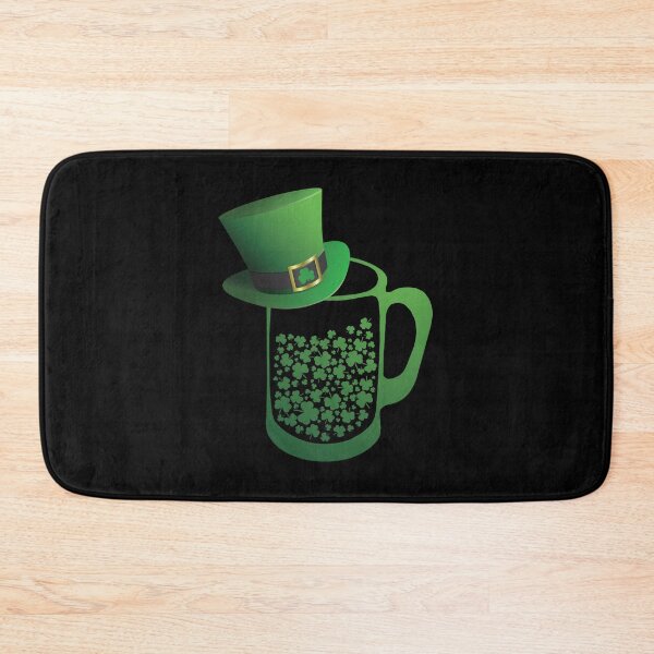 Item preview, St. Patrick's Day beer glass hat shamrocks gift designed and sold by Weilichesmag.