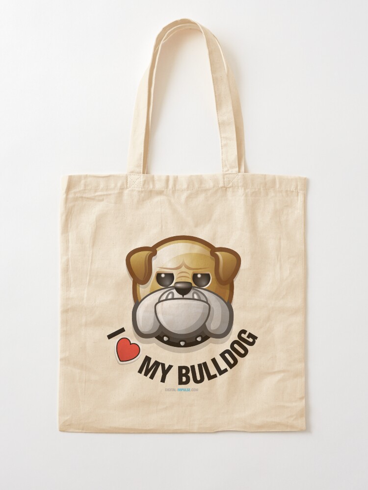 Alternate view of I Love My Bulldog Tote Bag