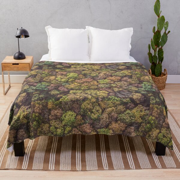 Item preview, Aerial top down view of colorful autumn forest designed and sold by Lukasz Szczepanski.
