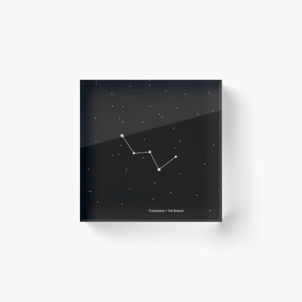 Cassiopeia Constellation Acrylic Block