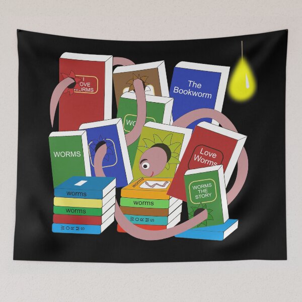 Item preview, the bookworm at night designed and sold by designInk.