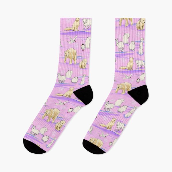 Item preview, Arctic Animals in Pink Sunrise designed and sold by vinpauld.