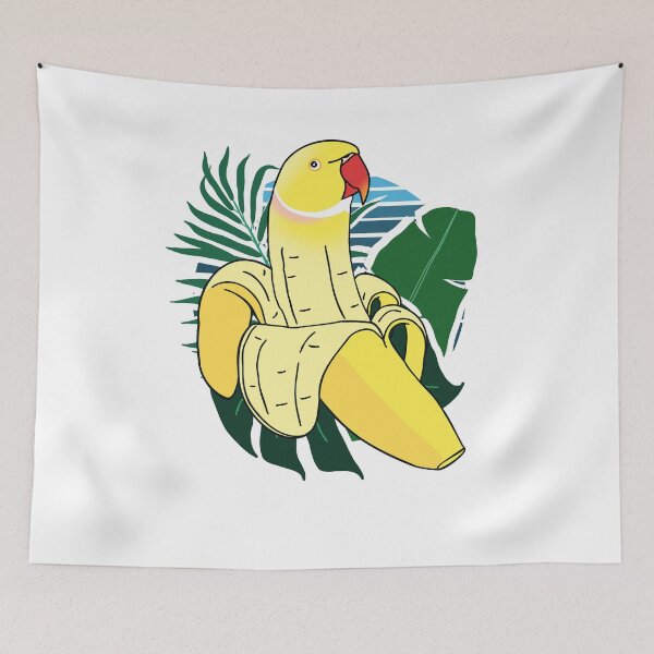Item preview,  Banana Indian Ringneck -  forest background designed and sold by FandomizedRose.