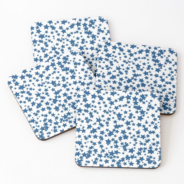 Item preview, Blue stars on white designed and sold by creatyrunsfree.