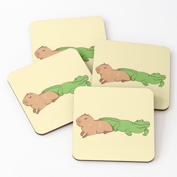 Item preview, Capybara with a crocodile designed and sold by manydoodles.