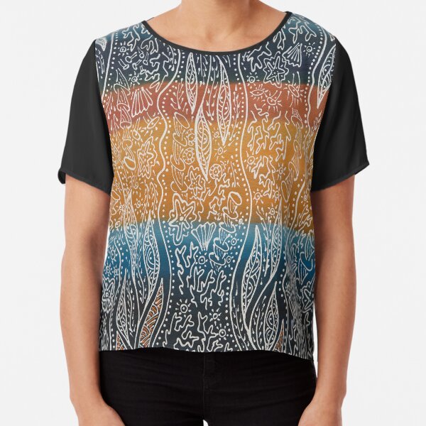 Rainforest Meets The Reef Chiffon Top