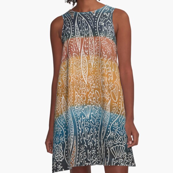 Rainforest Meets The Reef A-Line Dress