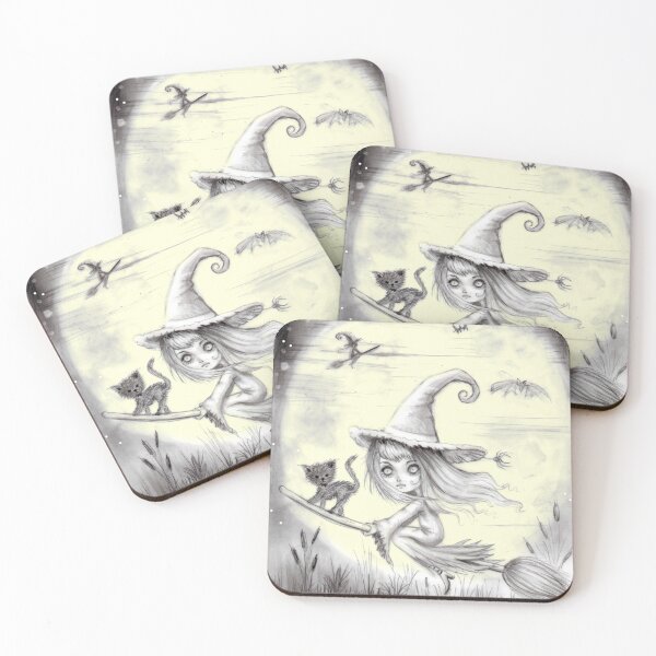 Item preview, The witch and the cat designed and sold by mapetitepoupee.