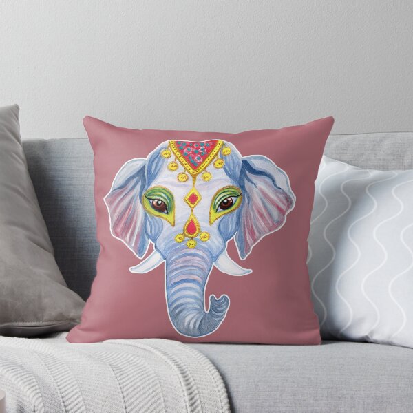 Item preview, Cute Decorated Watercolor Elephant designed and sold by Ivy Lily Art.