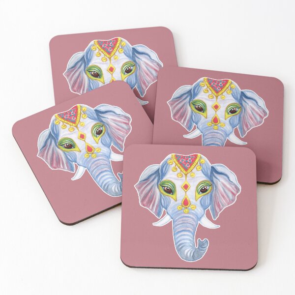 Item preview, Cute Decorated Watercolor Elephant designed and sold by Ivy Lily Art.