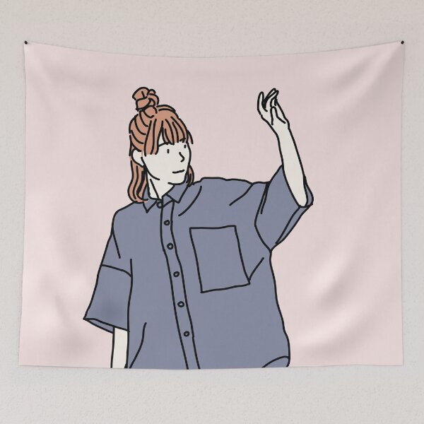 Item preview, Minimal style Fashion model Line Art No. 01 designed and sold by OzzyMac.