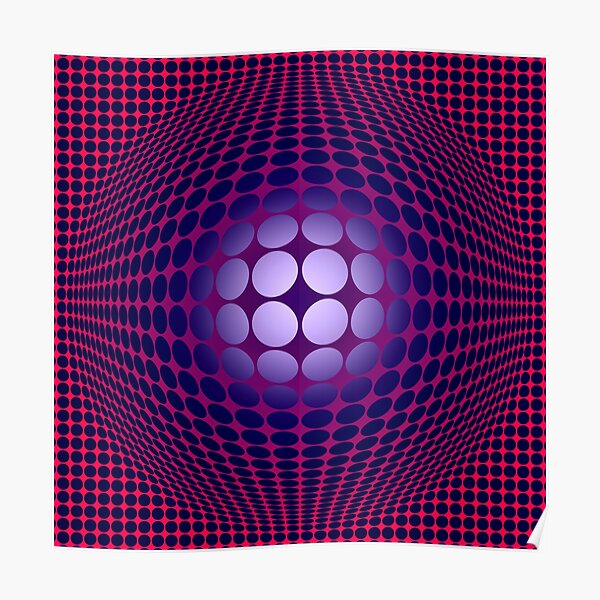 Victor Vasarely Homage 28 Poster