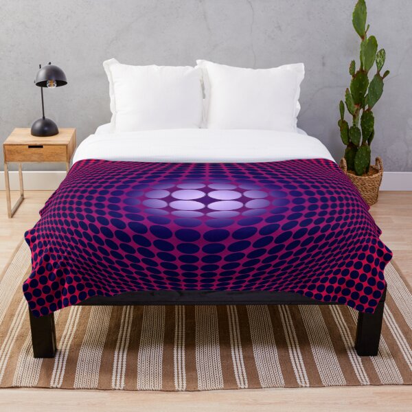 Victor Vasarely Homage 28 Throw Blanket