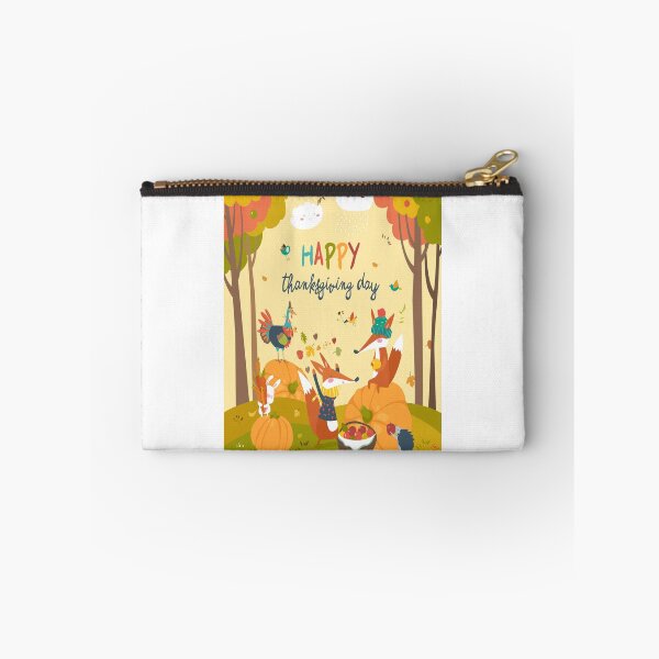Item preview, Happy Thanksgiving Day With Animal Friends designed and sold by MclaughlinGifts.