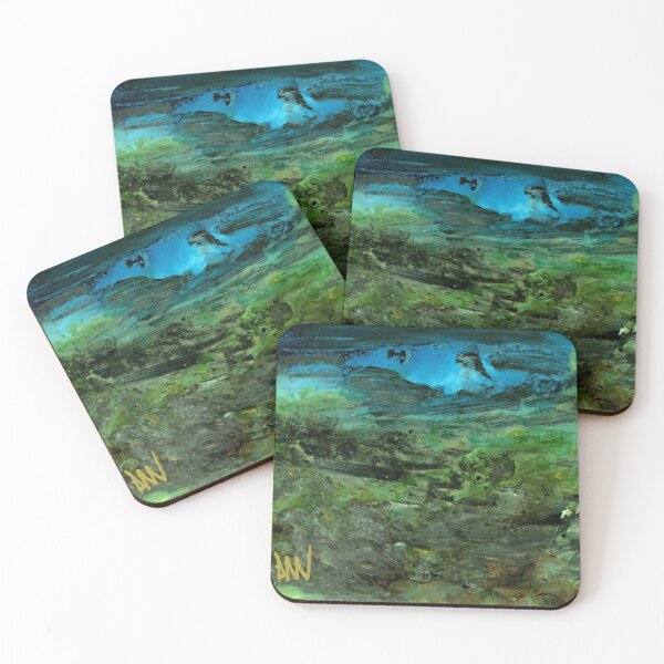Under the neon moon Coasters (Set of 4)