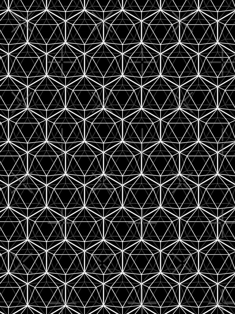 Icosahedron Black by beththompsonart