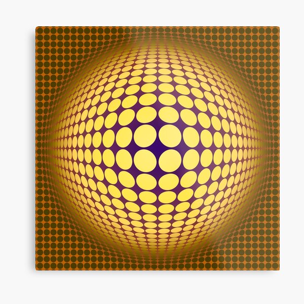 Victor Vasarely Homage 29 Metal Print