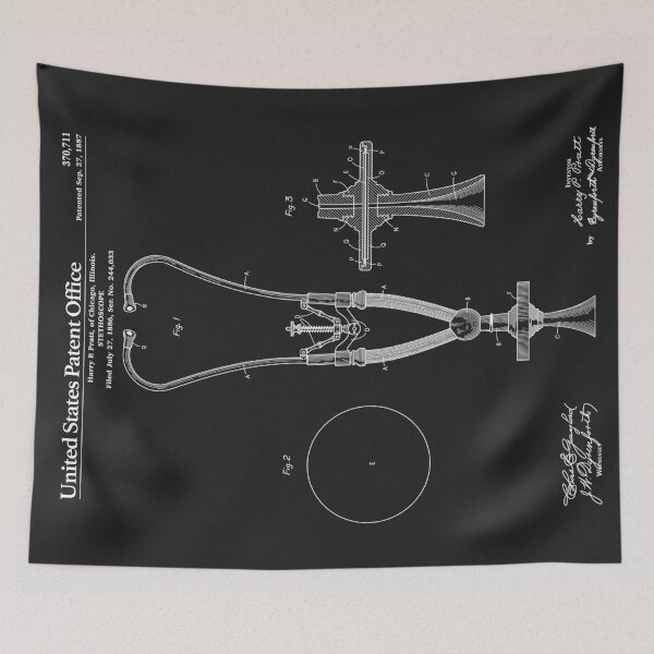 Item preview, Stethoscope Patent - Black designed and sold by FinlayMcNevin.