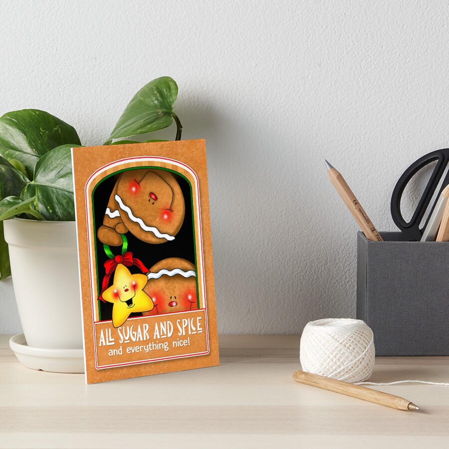 Holiday Gingerbread and Spice Art Board Print