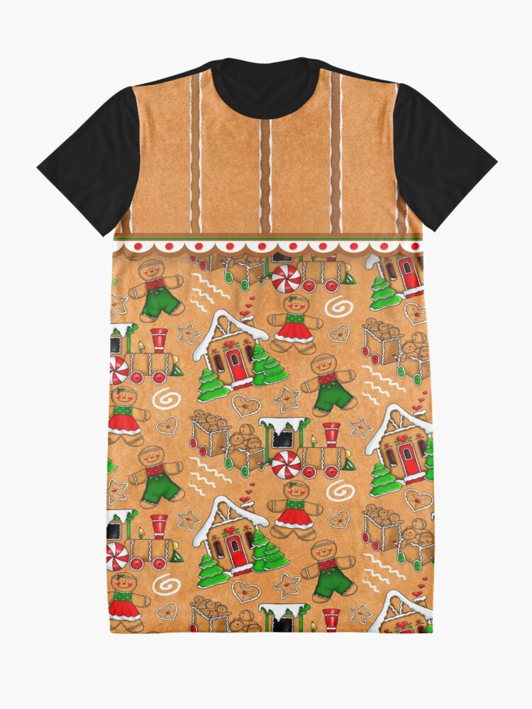 Alternate view of Holiday Gingerbread and Spice Graphic T-Shirt Dress