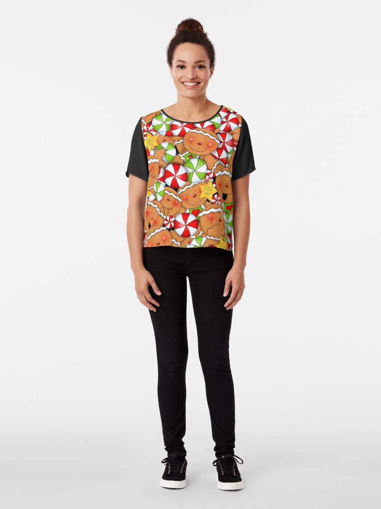 Alternate view of Holiday Gingerbread and Spice Chiffon Top