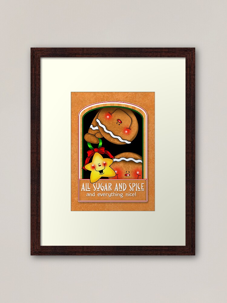 Alternate view of Holiday Gingerbread and Spice Framed Art Print