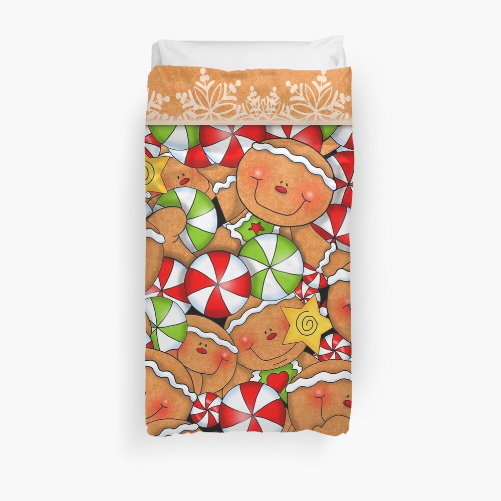 Holiday Gingerbread and Spice Duvet Cover