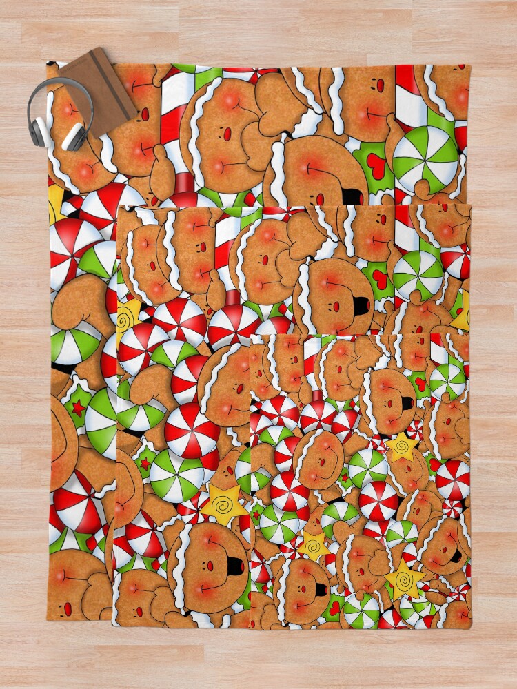 Alternate view of Holiday Gingerbread and Spice Throw Blanket