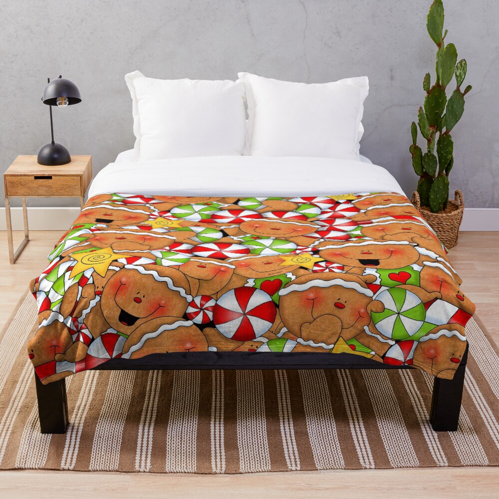 Holiday Gingerbread and Spice Throw Blanket