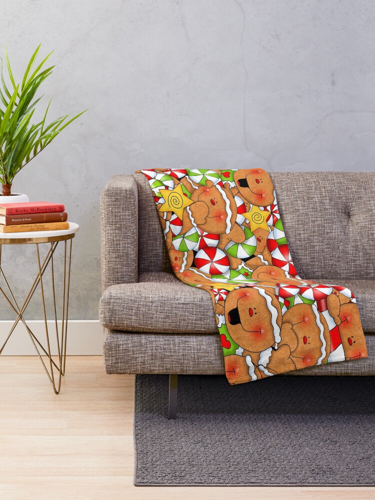 Alternate view of Holiday Gingerbread and Spice Throw Blanket