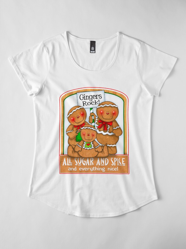 Alternate view of Holiday Gingerbread and Spice Premium Scoop T-Shirt