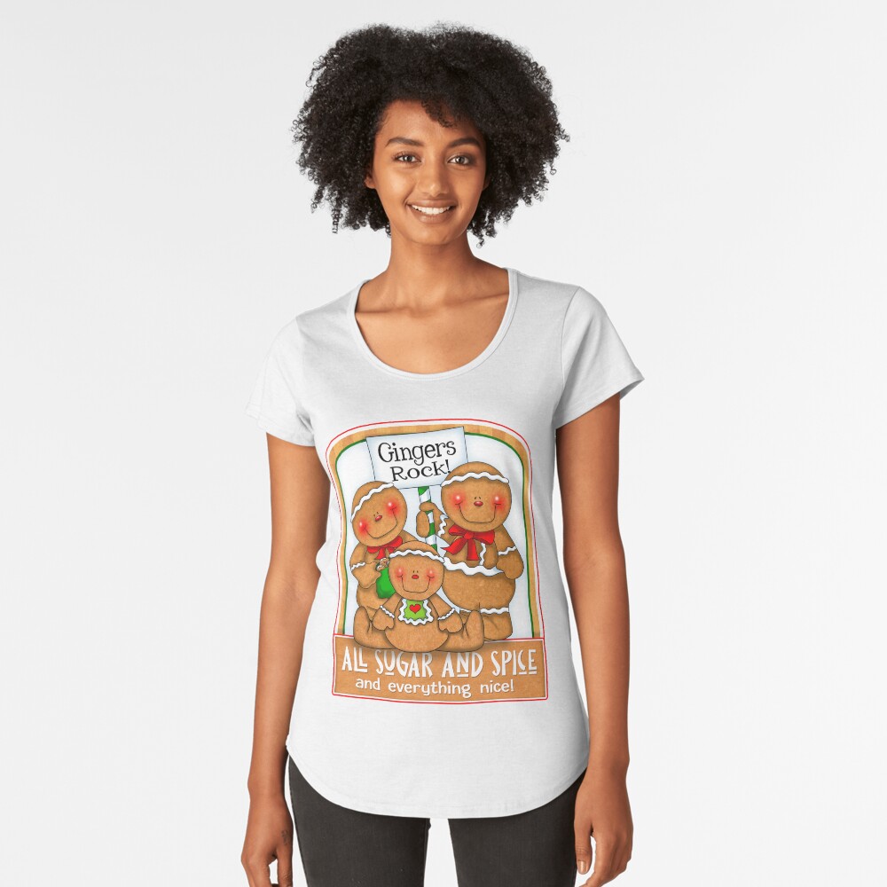 Holiday Gingerbread and Spice Premium Scoop T-Shirt