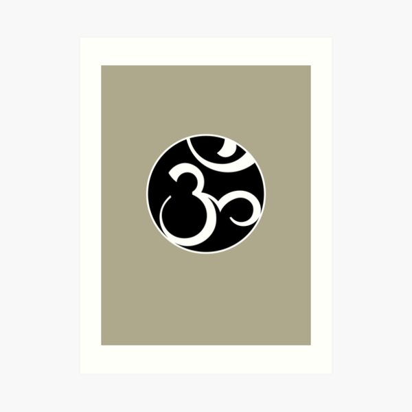 Stylized OM Syllable Mandala Art Print