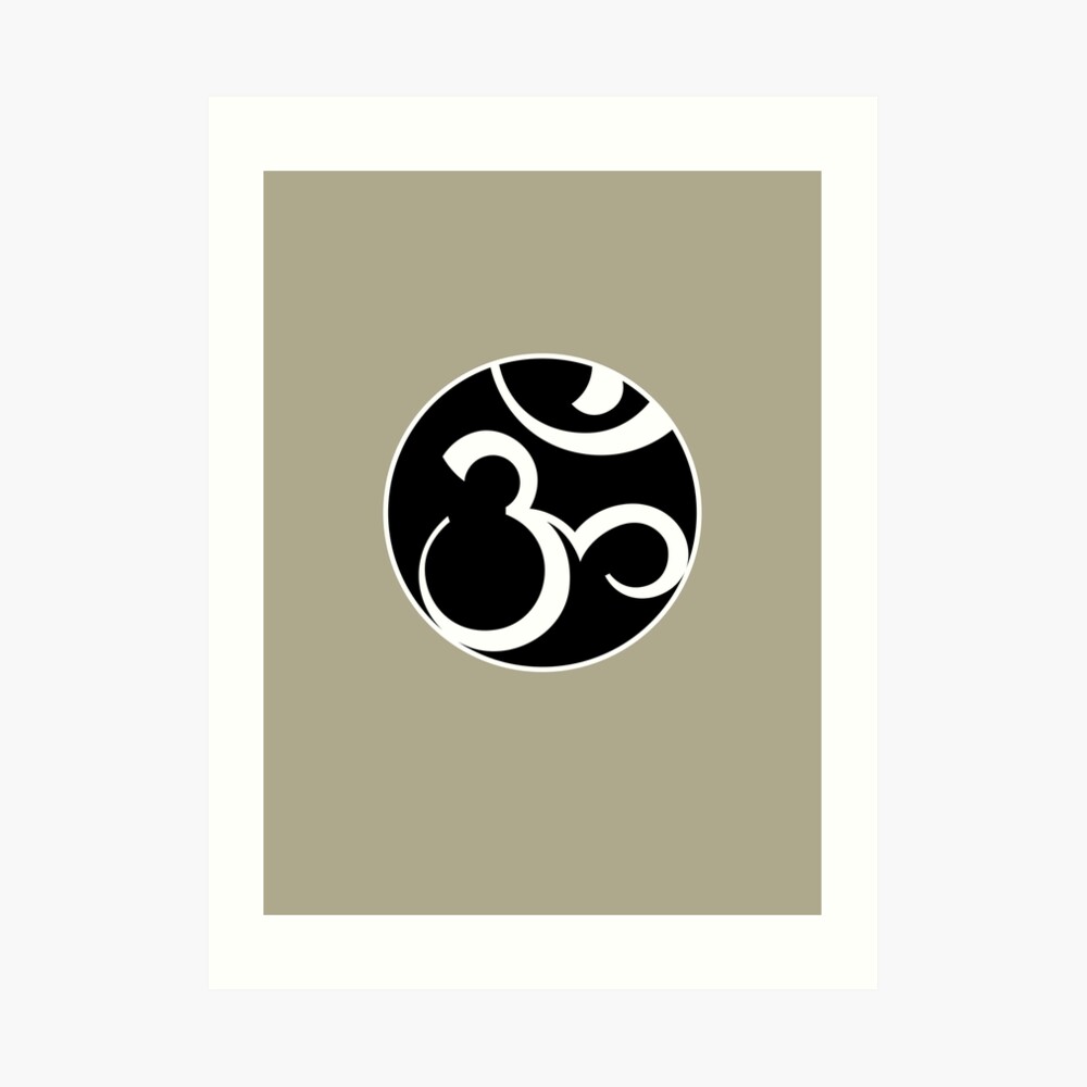 Stylized OM Syllable Mandala Art Print