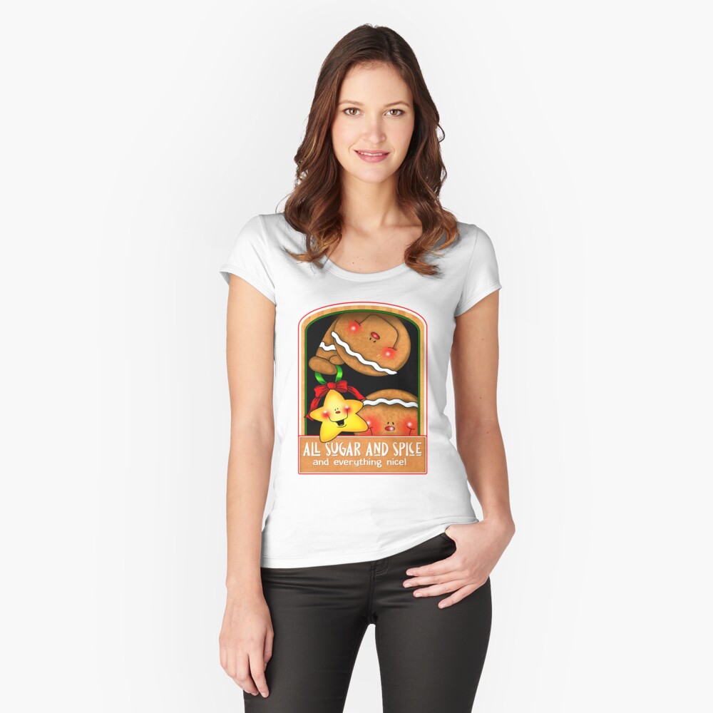 Holiday Gingerbread and Spice Fitted Scoop T-Shirt