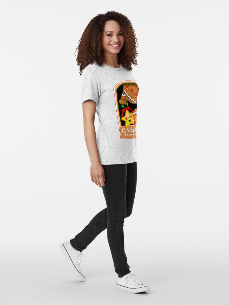 Alternate view of Holiday Gingerbread and Spice Tri-blend T-Shirt