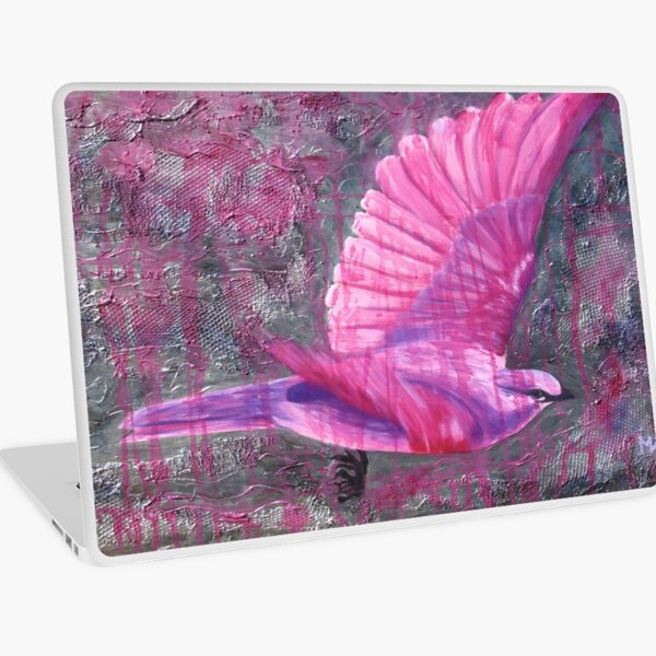 Pink Bird Joy Laptop Skin