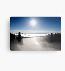 Clouds under the Clifton Suspension Bridge, Bristol Metal Print