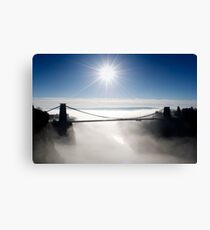 Clouds under the Clifton Suspension Bridge, Bristol Canvas Print
