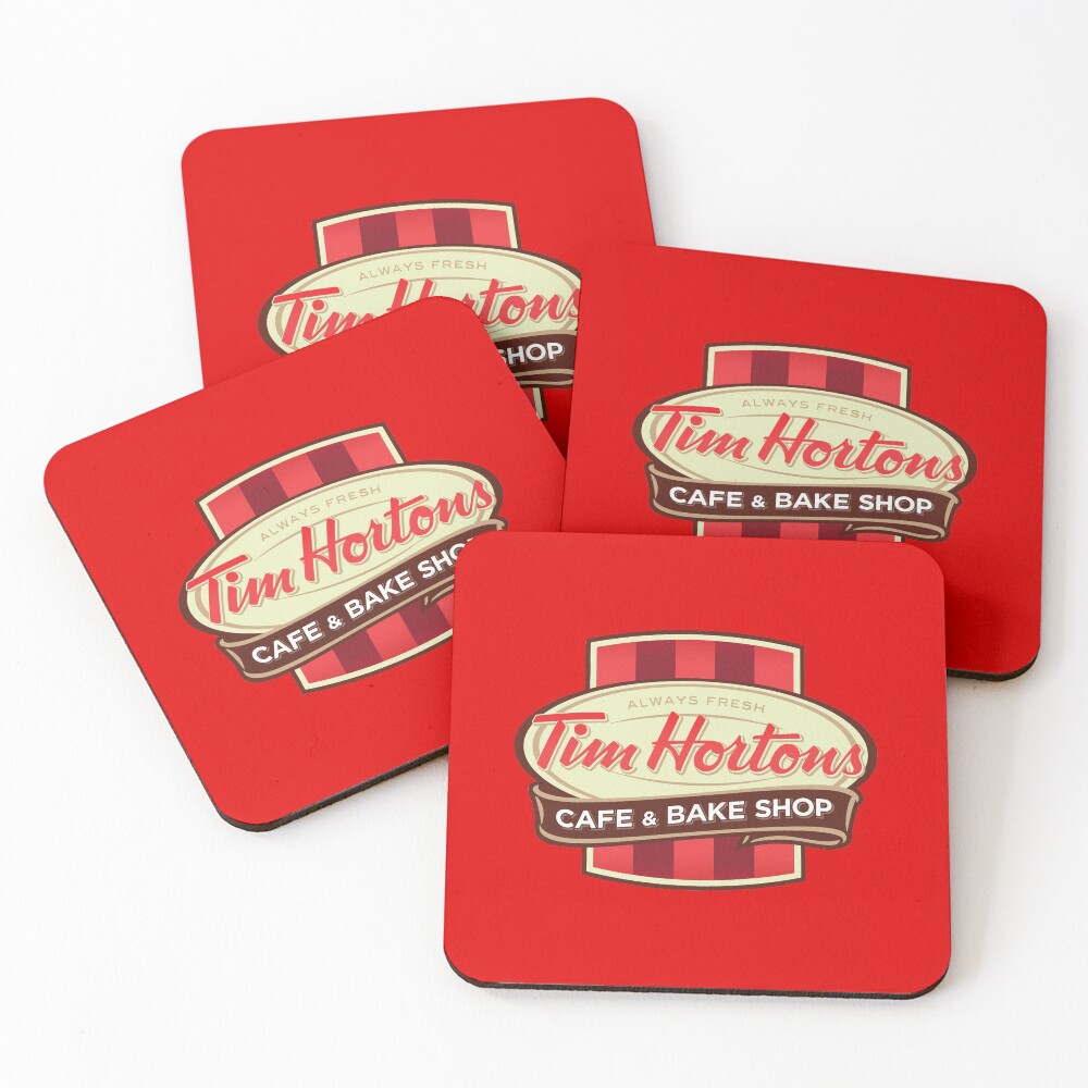 Tim Hortons Canadian Coffee Chain design Coasters (Set of 4)