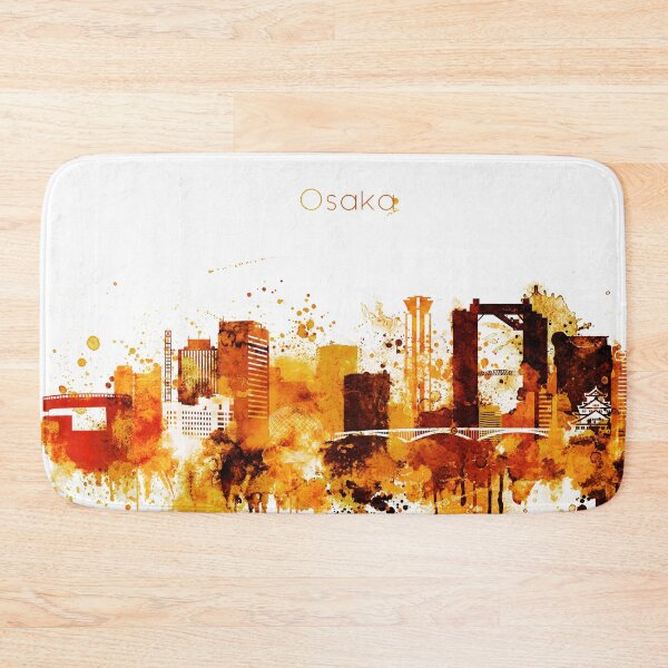 Item preview, Osaka Japan Red Yellow Skyline designed and sold by DimDom.