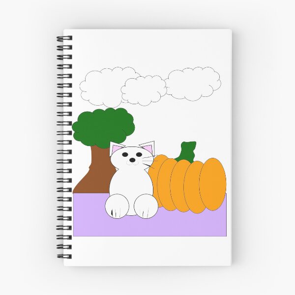 Item preview, Lindo gato con calabaza y árbol designed and sold by EmiD1.