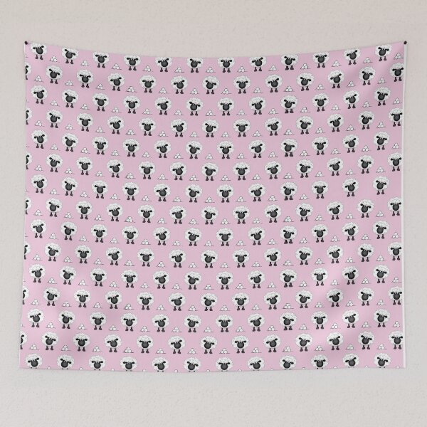 Item preview, Sheep Pattern Pink Background designed and sold by Running-Duck.