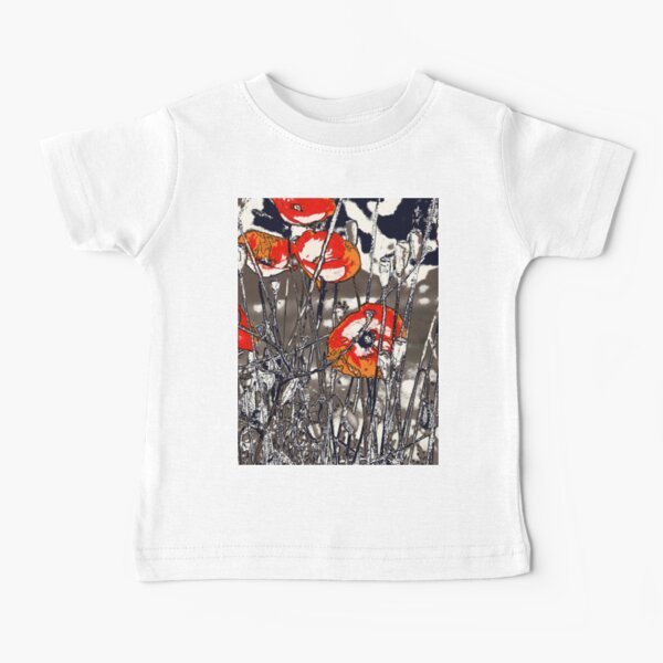 Wild poppies from the meadow flowers bywhacky Baby T-Shirt