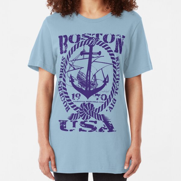 usa boston, ma tshirt by rogers bros Slim Fit T-Shirt
