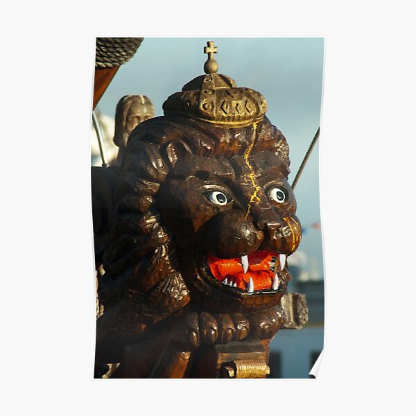 Crowned lion figurehead Poster
