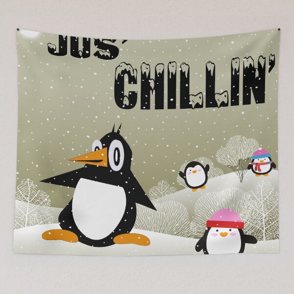 Item preview, Cute Penguins Enjoying Winter designed and sold by MclaughlinGifts.